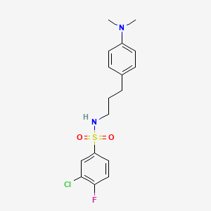 3-chloro-N-(3-(4-(dimethylamino)phenyl)propyl)-4-fluorobenzenesulfonamide