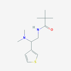 molecular formula C13H22N2OS B2824047 N-(2-(二甲基氨基)-2-(噻吩-3-基)乙基)-2,2-二甲基丙酰胺 CAS No. 954709-98-9