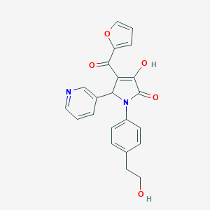 molecular formula C22H18N2O5 B282405 4-(2-furoyl)-3-hydroxy-1-[4-(2-hydroxyethyl)phenyl]-5-(3-pyridinyl)-1,5-dihydro-2H-pyrrol-2-one 