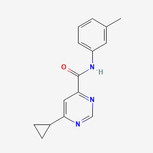 molecular formula C15H15N3O B2824050 6-Cyclopropyl-N-(3-methylphenyl)pyrimidine-4-carboxamide CAS No. 2415538-99-5