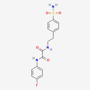 molecular formula C16H16FN3O4S B2824059 N1-(4-fluorophenyl)-N2-(4-sulfamoylphenethyl)oxalamide CAS No. 887204-48-0