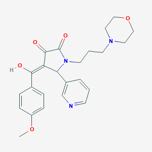 molecular formula C24H27N3O5 B282406 3-hydroxy-4-(4-methoxybenzoyl)-1-[3-(4-morpholinyl)propyl]-5-(3-pyridinyl)-1,5-dihydro-2H-pyrrol-2-one 