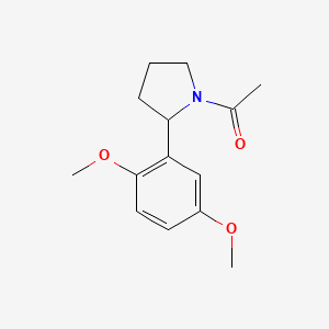 molecular formula C14H19NO3 B2824065 1-(2-(2,5-Dimethoxyphenyl)pyrrolidin-1-yl)ethanone CAS No. 1090050-45-5