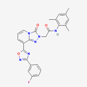 molecular formula C25H21FN6O3 B2824073 N-cyclopentyl-1-[4-(isobutyrylamino)benzoyl]piperidine-3-carboxamide CAS No. 1251619-80-3