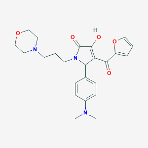 molecular formula C24H29N3O5 B282408 5-[4-(dimethylamino)phenyl]-4-(2-furoyl)-3-hydroxy-1-[3-(4-morpholinyl)propyl]-1,5-dihydro-2H-pyrrol-2-one 