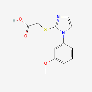 molecular formula C12H12N2O3S B2824080 2-{[1-(3-methoxyphenyl)-1H-imidazol-2-yl]sulfanyl}acetic acid CAS No. 851288-52-3