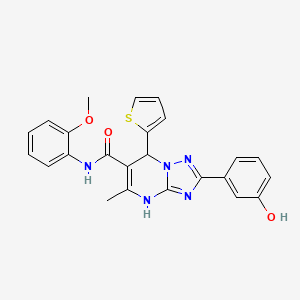 2-(3-hydroxyphenyl)-N-(2-methoxyphenyl)-5-methyl-7-(thiophen-2-yl)-4,7-dihydro-[1,2,4]triazolo[1,5-a]pyrimidine-6-carboxamide