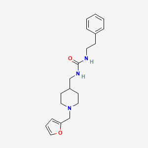 molecular formula C20H27N3O2 B2824099 1-((1-(Furan-2-ylmethyl)piperidin-4-yl)methyl)-3-phenethylurea CAS No. 1207000-57-4
