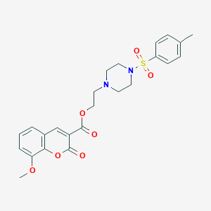 2-(4-tosylpiperazin-1-yl)ethyl 8-methoxy-2-oxo-2H-chromene-3-carboxylate
