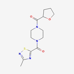 (3-Methyl-1,2,4-thiadiazol-5-yl)(4-(tetrahydrofuran-2-carbonyl)piperazin-1-yl)methanone