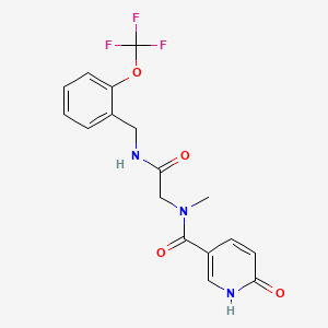 N-methyl-6-oxo-N-(2-oxo-2-((2-(trifluoromethoxy)benzyl)amino)ethyl)-1,6-dihydropyridine-3-carboxamide