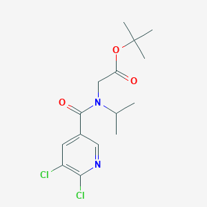 molecular formula C15H20Cl2N2O3 B2824128 tert-butyl 2-[1-(5,6-dichloropyridin-3-yl)-N-(propan-2-yl)formamido]acetate CAS No. 1445221-27-1