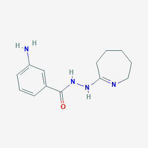 molecular formula C13H18N4O B2824135 3-amino-N'-[(2E)-azepan-2-ylidene]benzohydrazide CAS No. 1786065-39-1