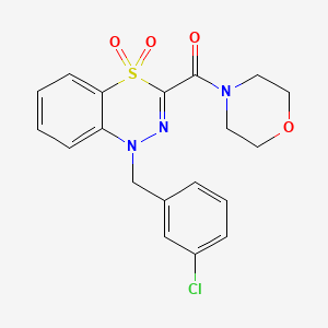 1-(3-chlorobenzyl)-3-(morpholinocarbonyl)-4lambda~6~,1,2-benzothiadiazine-4,4(1H)-dione