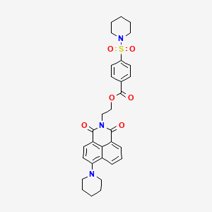 molecular formula C31H33N3O6S B2824153 2-(1,3-Dioxo-6-piperidin-1-ylbenzo[de]isoquinolin-2-yl)ethyl 4-piperidin-1-ylsulfonylbenzoate CAS No. 361159-06-0
