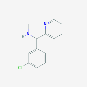 molecular formula C13H13ClN2 B2824167 [(3-Chlorophenyl)(pyridin-2-yl)methyl](methyl)amine CAS No. 1249234-24-9
