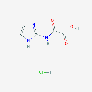 molecular formula C5H6ClN3O3 B2824171 [(1H-咪唑-2-基)羰胺基]甲酸盐酸盐 CAS No. 2219374-63-5