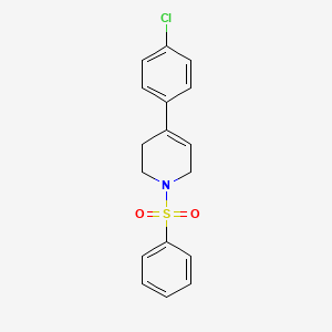 molecular formula C17H16ClNO2S B2824190 4-(4-Chlorophenyl)-1-(phenylsulfonyl)-1,2,3,6-tetrahydropyridine CAS No. 866152-50-3