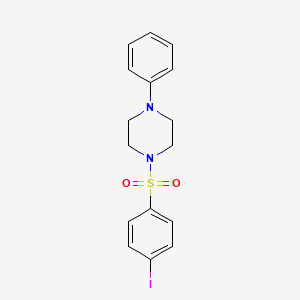 molecular formula C16H17IN2O2S B2824200 4-Iodo-1-((4-phenylpiperazinyl)sulfonyl)benzene CAS No. 309272-60-4