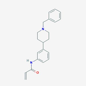 molecular formula C21H24N2O B2824203 N-[3-(1-Benzylpiperidin-4-yl)phenyl]prop-2-enamide CAS No. 2305552-09-2