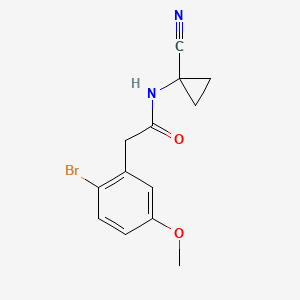 molecular formula C13H13BrN2O2 B2824204 2-(2-溴-5-甲氧基苯基)-N-(1-氰基环丙基)乙酰胺 CAS No. 1436157-35-5