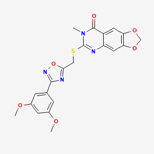 2-{[1-(4-isopropylphenyl)-6-oxo-1,6-dihydropyridazin-3-yl]thio}-N-(3,4,5-trimethoxyphenyl)acetamide