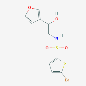 molecular formula C10H10BrNO4S2 B2824211 5-bromo-N-(2-(furan-3-yl)-2-hydroxyethyl)thiophene-2-sulfonamide CAS No. 1396854-43-5