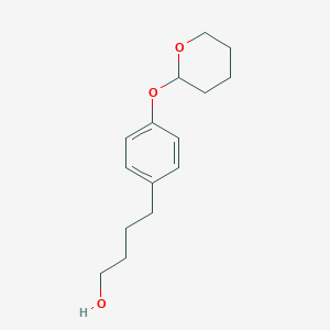 molecular formula C15H22O3 B2824215 4-(4-((tetrahydro-2H-pyran-2-yl)oxy)phenyl)butan-1-ol CAS No. 408336-32-3