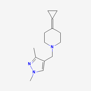 molecular formula C14H21N3 B2824218 4-cyclopropylidene-1-((1,3-dimethyl-1H-pyrazol-4-yl)methyl)piperidine CAS No. 2097897-83-9
