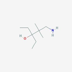 molecular formula C9H21NO B2824220 1-Amino-3-ethyl-2,2-dimethylpentan-3-ol CAS No. 1526551-73-4