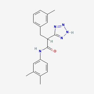 N-(3,4-dimethylphenyl)-3-(3-methylphenyl)-2-(2H-tetrazol-5-yl)propanamide