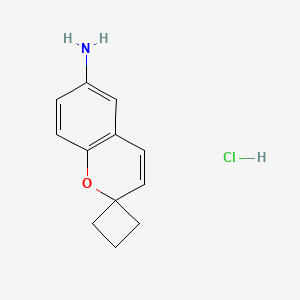 molecular formula C12H14ClNO B2824231 Spiro[chromene-2,1'-cyclobutane]-6-amine hydrochloride CAS No. 2094623-66-0