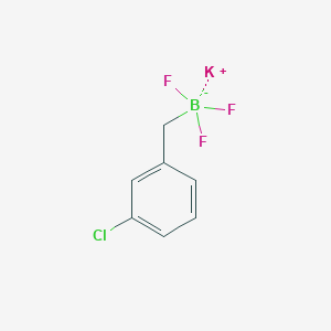 molecular formula C7H6BClF3K B2824234 Potassium [(3-chlorophenyl)methyl]trifluoroboranuide CAS No. 1246073-61-9