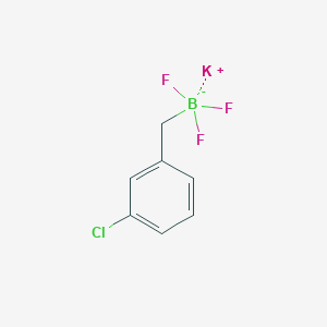 molecular formula C7H6BClF3K B2824234 氟化三氟硼基[(3-氯苯基)甲基]钾 CAS No. 1246073-61-9