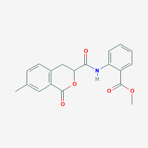 molecular formula C19H17NO5 B2824240 Methyl 2-(7-methyl-1-oxoisochroman-3-carboxamido)benzoate CAS No. 850020-83-6