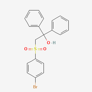 molecular formula C20H17BrO3S B2824242 2-[(4-溴苯基)磺酰]-1,1-二苯基-1-乙醇 CAS No. 188963-54-4