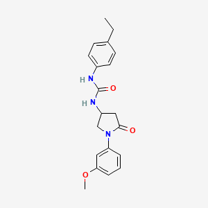 molecular formula C20H23N3O3 B2824243 1-(4-Ethylphenyl)-3-[1-(3-methoxyphenyl)-5-oxopyrrolidin-3-yl]urea CAS No. 891097-11-3