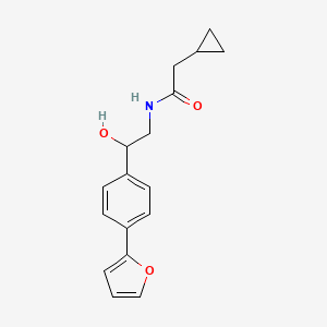 molecular formula C17H19NO3 B2824252 2-环丙基-N-{2-[4-(呋喃-2-基)苯基]-2-羟乙基}乙酰胺 CAS No. 2097872-61-0