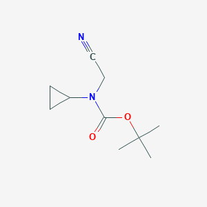 molecular formula C10H16N2O2 B2824254 叔丁基-N-(氰甲基)-N-环丙基甲酸酯 CAS No. 1557886-58-4
