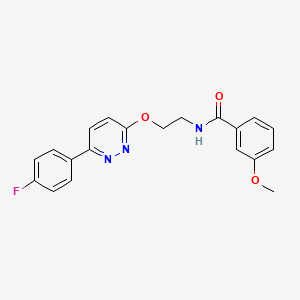 molecular formula C20H18FN3O3 B2824255 N-(2-((6-(4-氟苯基)吡啶并[3,2-d]嘧啶-3-基)氧基)乙基)-3-甲氧基苯甲酰胺 CAS No. 920363-58-2