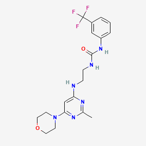 molecular formula C19H23F3N6O2 B2824257 1-(2-((2-Methyl-6-morpholinopyrimidin-4-yl)amino)ethyl)-3-(3-(trifluoromethyl)phenyl)urea CAS No. 1203137-15-8