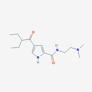 molecular formula C15H25N3O2 B2824263 N-[2-(二甲基氨基)乙基]-4-(2-乙基丁酰)-1H-吡咯-2-甲酰胺 CAS No. 439120-75-9
