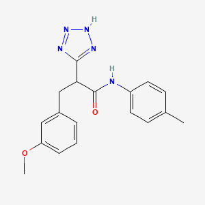 molecular formula C18H19N5O2 B2824264 3-(3-methoxyphenyl)-N-(4-methylphenyl)-2-(2H-tetrazol-5-yl)propanamide CAS No. 483993-24-4