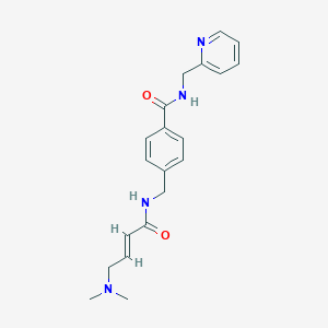 4-[[[(E)-4-(Dimethylamino)but-2-enoyl]amino]methyl]-N-(pyridin-2-ylmethyl)benzamide