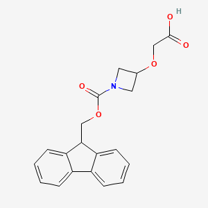 molecular formula C20H19NO5 B2824285 2-[(1-{[(9H-芴-9-基)甲氧基]羰基}氮杂双环[2.1.1]己烷-3-基)氧基]乙酸 CAS No. 2094394-76-8