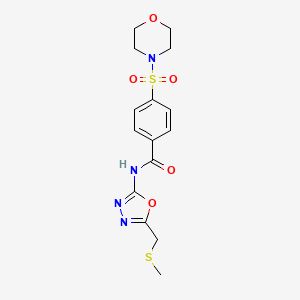 N-(5-((methylthio)methyl)-1,3,4-oxadiazol-2-yl)-4-(morpholinosulfonyl)benzamide