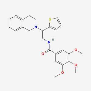 N-(2-(3,4-dihydroisoquinolin-2(1H)-yl)-2-(thiophen-2-yl)ethyl)-3,4,5-trimethoxybenzamide