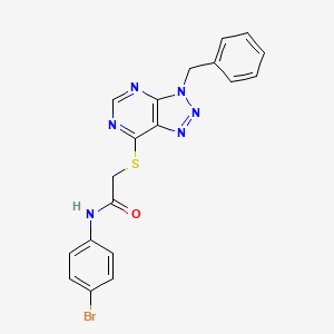2-((3-benzyl-3H-[1,2,3]triazolo[4,5-d]pyrimidin-7-yl)thio)-N-(4-bromophenyl)acetamide