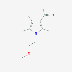 molecular formula C11H17NO2 B2824325 1-(2-methoxyethyl)-2,4,5-trimethyl-1H-pyrrole-3-carbaldehyde CAS No. 1087610-77-2