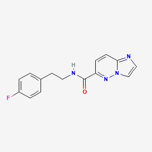 molecular formula C15H13FN4O B2824335 N-[2-(4-fluorophenyl)ethyl]imidazo[1,2-b]pyridazine-6-carboxamide CAS No. 2415503-08-9